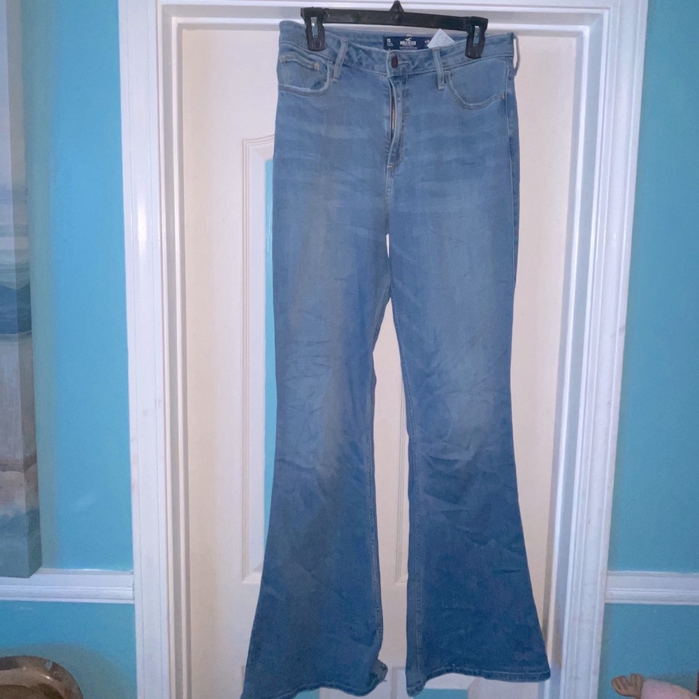 Light wash high waisted flare Hollister jeans